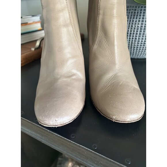 Mercedes Castillo Stretch Nappa Dessa Round Toe Boots Tan Brown Womens Size 38 - Picture 3 of 11